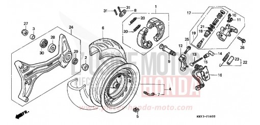 HINTERRAD/ SCHUBZYLINDER FES125W de 1998